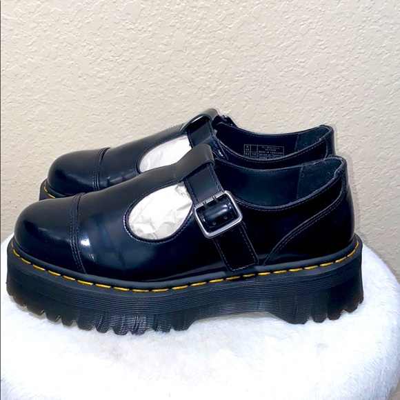 Dr. Martens | Shoes | Dr Martens Bethan Mary Jane Tstrap Black Quads | Poshmark